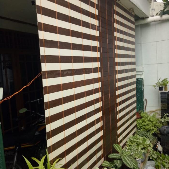 TERMURAH tirai kayu dan krey PVC #gordeng#kayu#tirai#pvc#gordeng#outdoor#