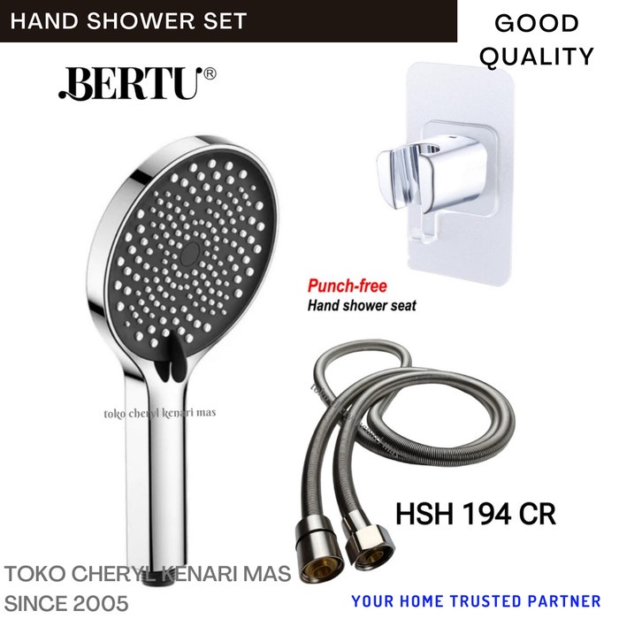 BEST SHOWER SET HANDSHOWER MANDI PAKET HAND SHOWER HEAD KEPALA AIR STAINLESS PLASTIK 3 MODE RAIN