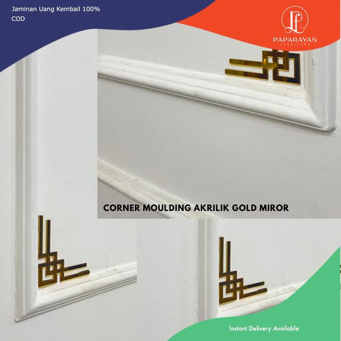 BIG SALE Paparayan List gold dekorasi moulding gold miror/moulding dekorasi dinding Wallpaper