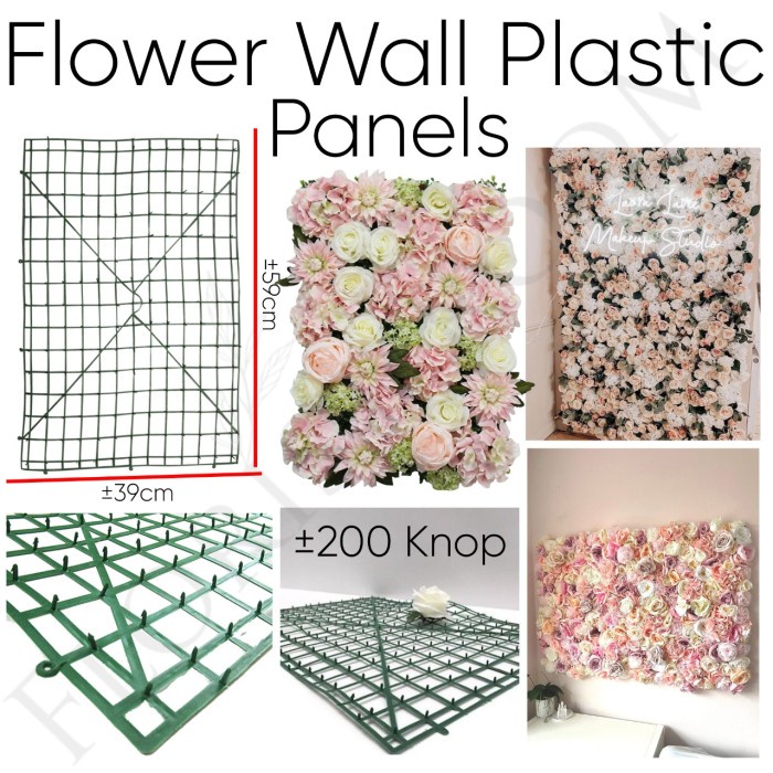 SALE Flower Wall Plastic Panels - Hiasan Dinding Bunga Wedding Dekorasi