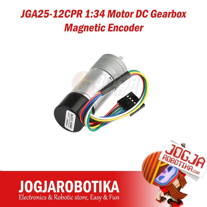Jga25-12Cpr 1:34 Motor Dc Gearbox Magnetic Encoder