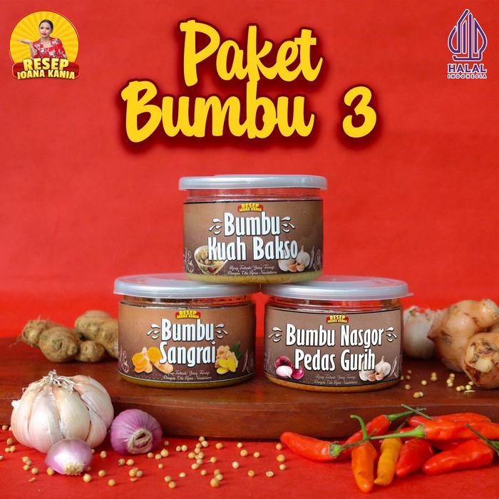 

KQ750 Paket Hemat 3 Bumbu ResepJoanaKania / 3 Varian Bumbu Instan Serbaguna Halal OBRAL