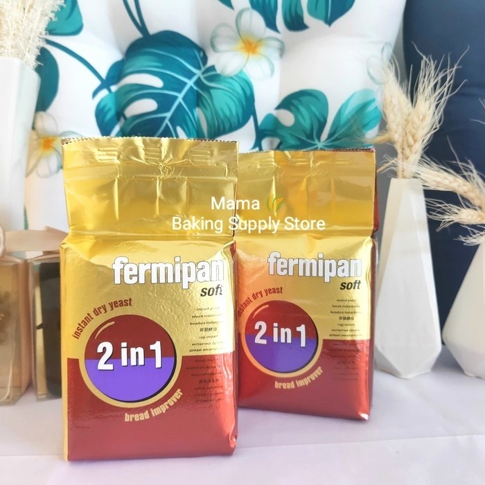 

Lezat- FERMIPAN SOFT 2 IN 1 Ragi Instant Yeast +pelembut Bread Improver 500gr