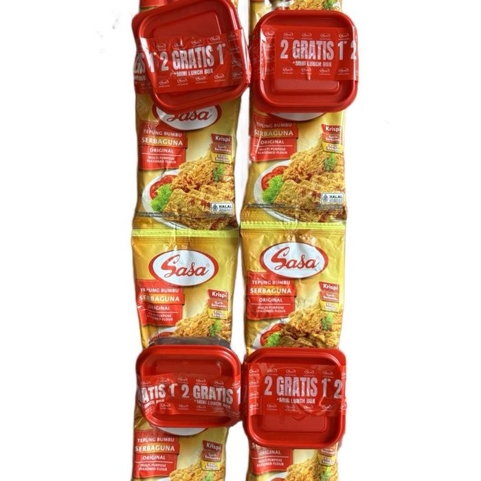 

ZO838 Paket 10 Pcs Tepung Sasa Serbaguna 70GR Bonus Kotak Makan Mini Bumbu Bubuk Instan Spices