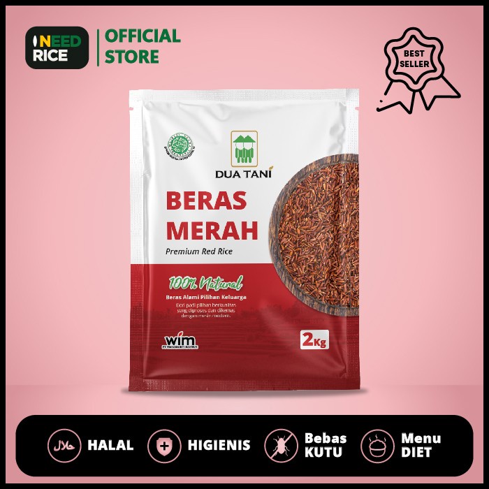

Lezat- Beras Merah Dua Tani 2kg -HALAL Cocok Untuk Diet dan Kualitas terjamin