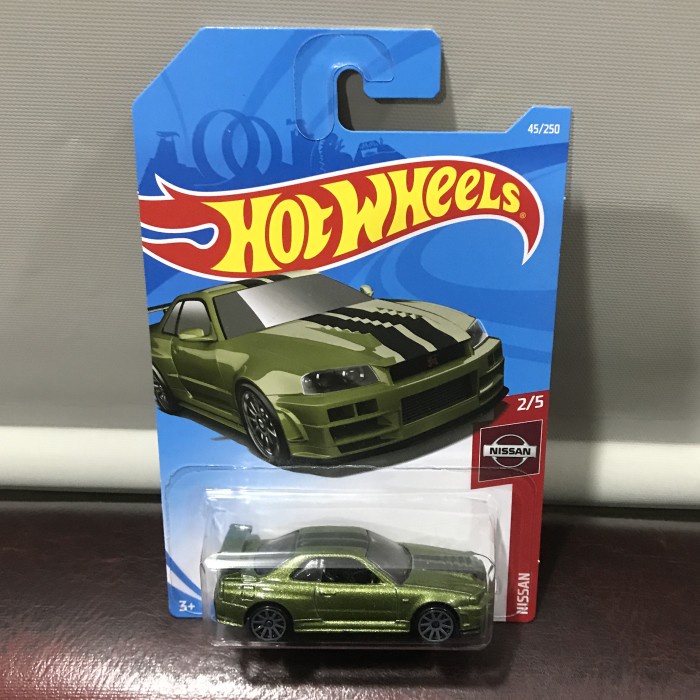 HOTWHEELS NISSAN SKYLINE GTR R34 HIJAU