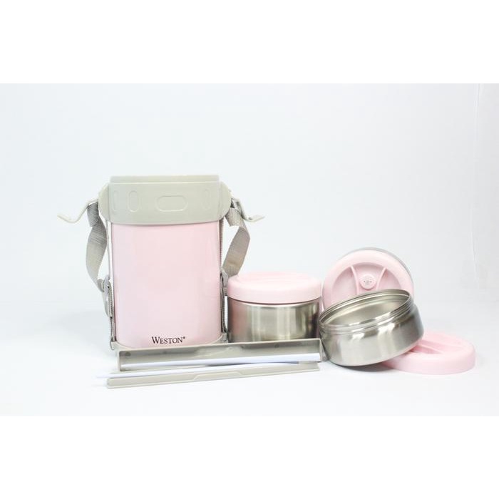 PREMIUM Tempat Makan Easy Lunch Box Pink 1500ML