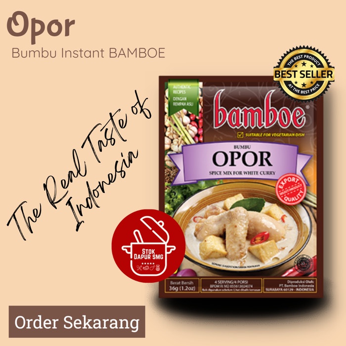 

NX502 Bumbu Masak Instan BAMBOE Indonesia Export Quality OPOR 36gr NEW