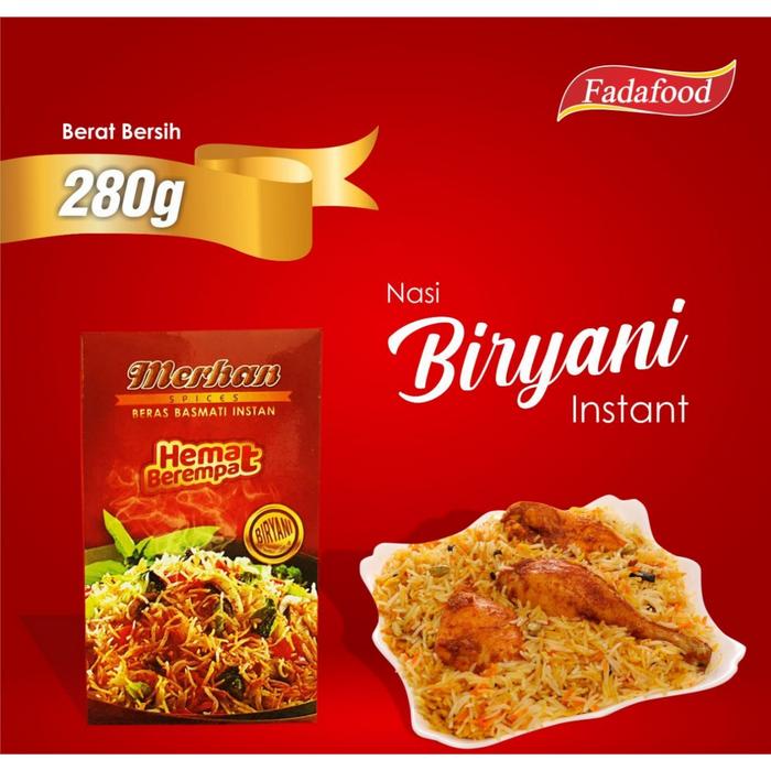 

LL363 Merhan Hemat - Nasi Biryani ( Beras Basmati & Bumbu ) food instan Rice Makanan BIG SALE