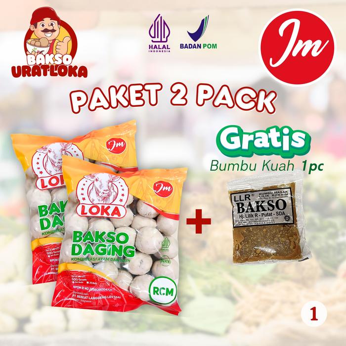 

EY252 PAKET x2 PACK JM isi 2x25 Butir Berat 600gr Bakso Daging Kombinasi Ayam dan Sapi Ekonomis