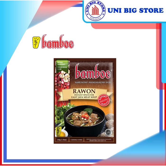 

GJ985 Bamboe Export Rawon 54 gr East Java Meat Soup Bumbu Masak Instan PROMO SPECIAL