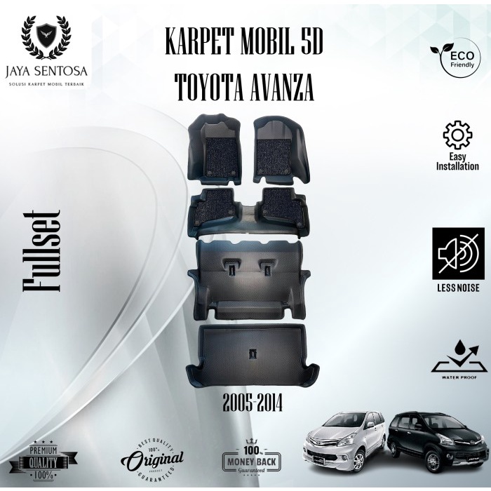 PREMIUM Karpet Mobil 5D Toyota Avanza 2005-2014 + Alas Kaki (Keset) New Model Fullset Premium
