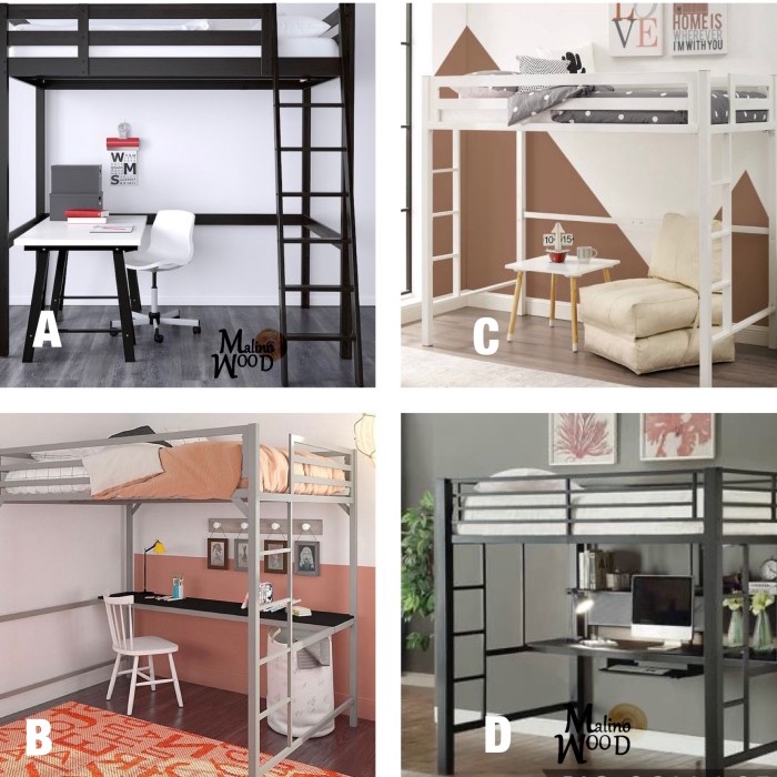 PREMIUM Loft bed besi ranjang tempat tidur minimalis dipan divan besi variasi