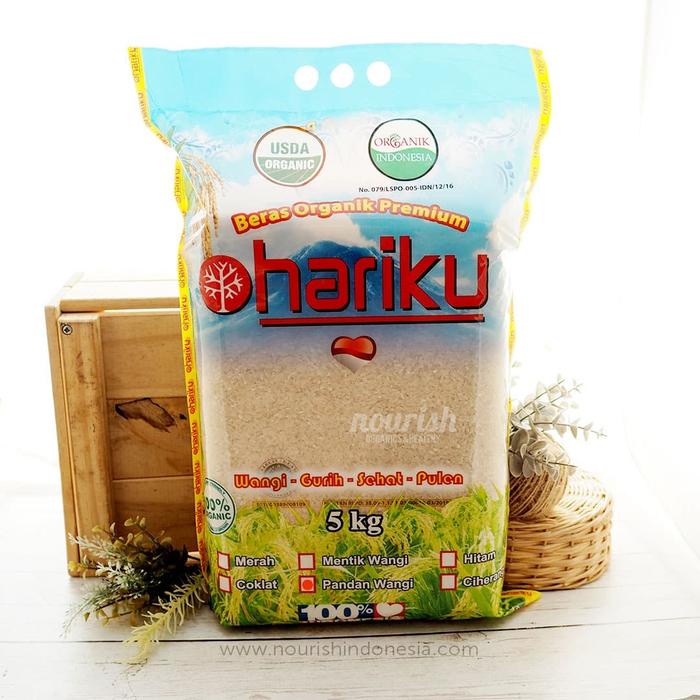 

Lezat- Hariku, Organic White Rice Pandan Wangi 5 kg (Beras Putih Organik)