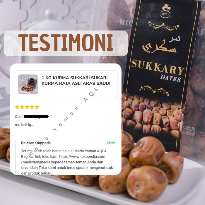 

Lezat- 1 KG KURMA SUKKARI SUKARI KURMA RAJA ASLI ARAB SAUDI BERKUALITAS