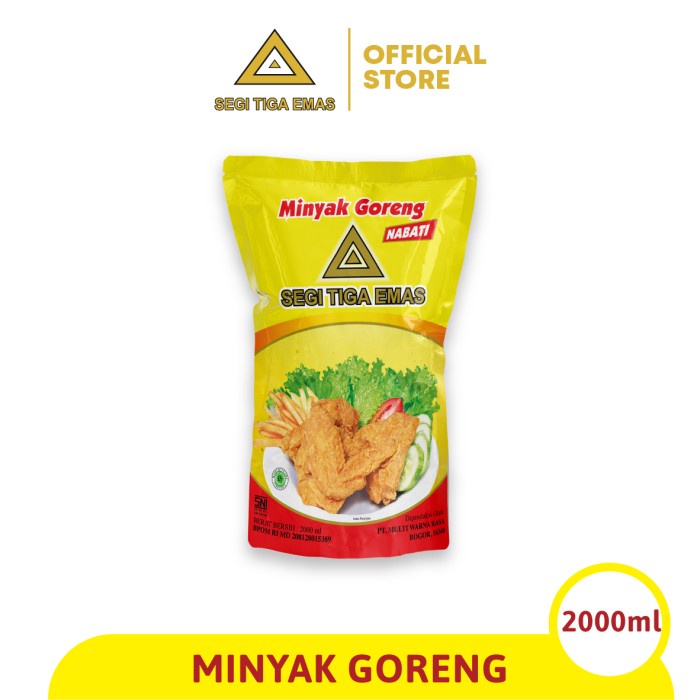 

Lezat- Minyak Goreng Segi Tiga Emas 2Liter (2L x 6pcs / Dus)