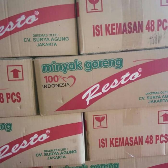 

Lezat- KHUSUS GRAB/GOJEK MINYAK GORENG RESTO 180ML / DUS (48 PCS)