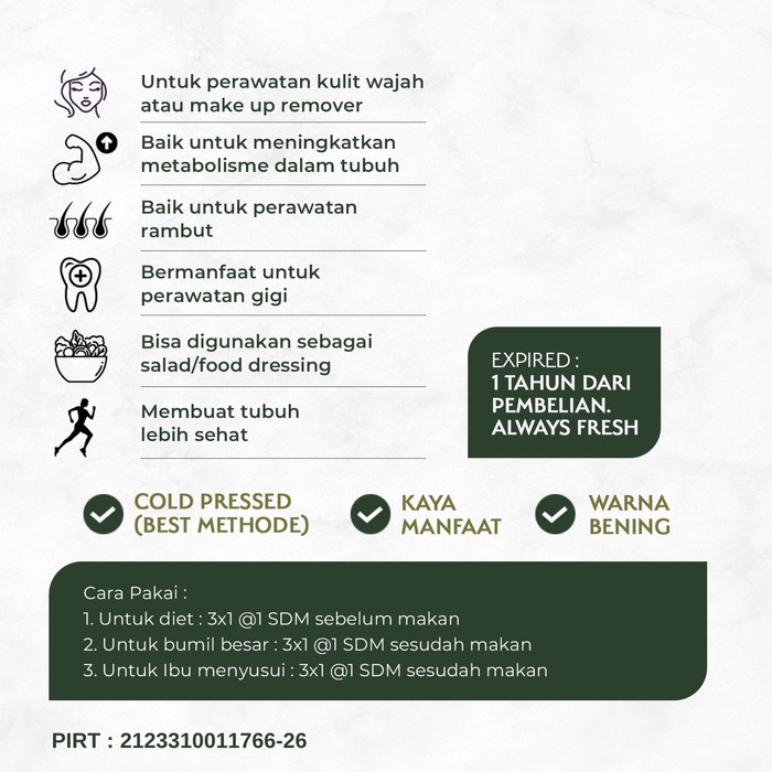 

Lezat- HEALTIVA VCO VIRGIN COCONUT OIL 250ML MINYAK KELAPA MURNI COCONUT OIL