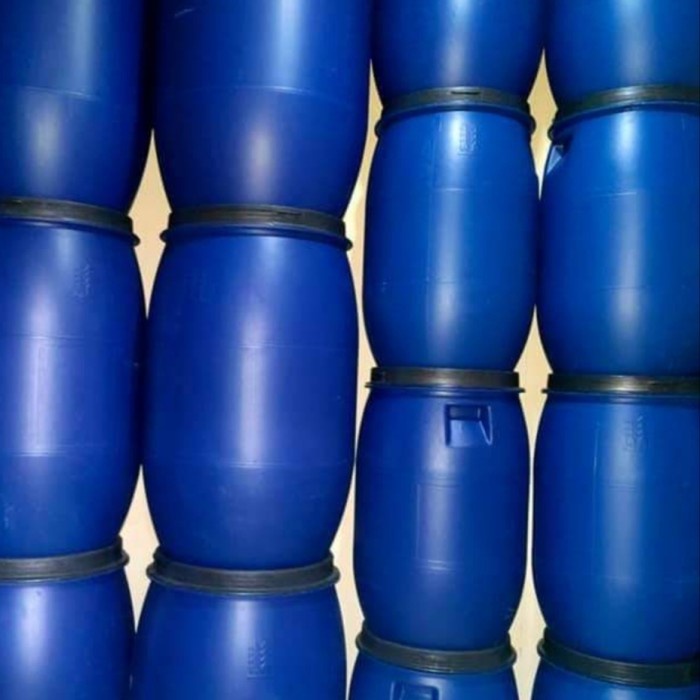 drum plastik biru / tong sampah 60 liter / 120 liter (bisa pakai kran)
