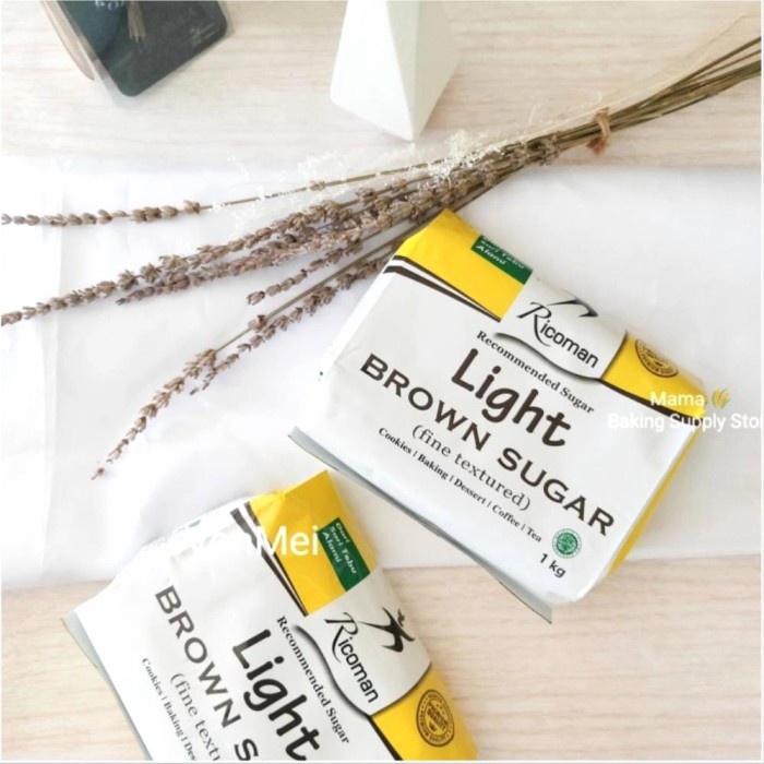 

Lezat- RICOMAN Light Brown Sugar Gula Fine Texture Ricoman Asli 1 KG