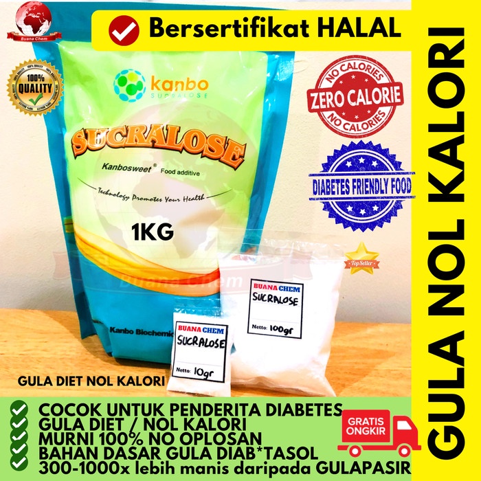

Lezat- Sucralose 100gr/ Sucralosa / Sukralos / Sweetener / Gula Diet 0 Kalori