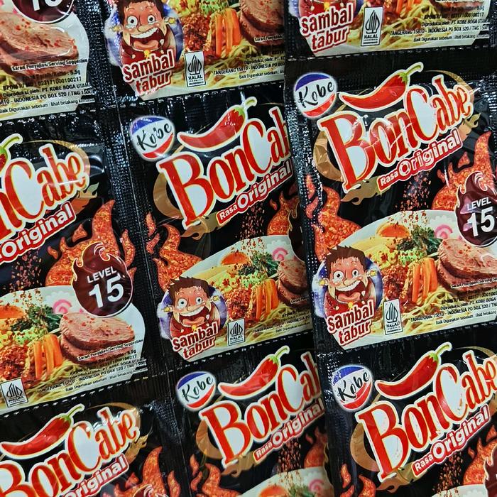 

Lezat- 6 lusin BON CABE SAMBAL TABUR RASA ORIGINAL @O,5g