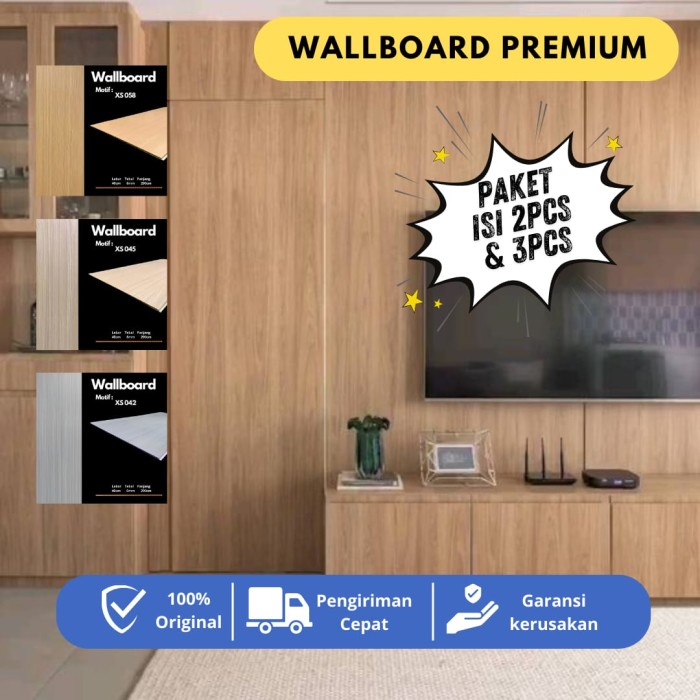 WALLBOARD WPC/WALLBOARD PVC/WALLBOARD HIASAN DINDING UK 40CM X 2,9M