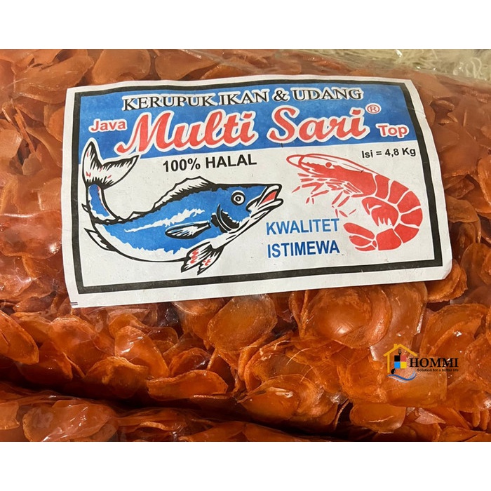 

Kerupuk Ikan & Udang Orange Mentah Multi Sari 1 Bal 4,8kg