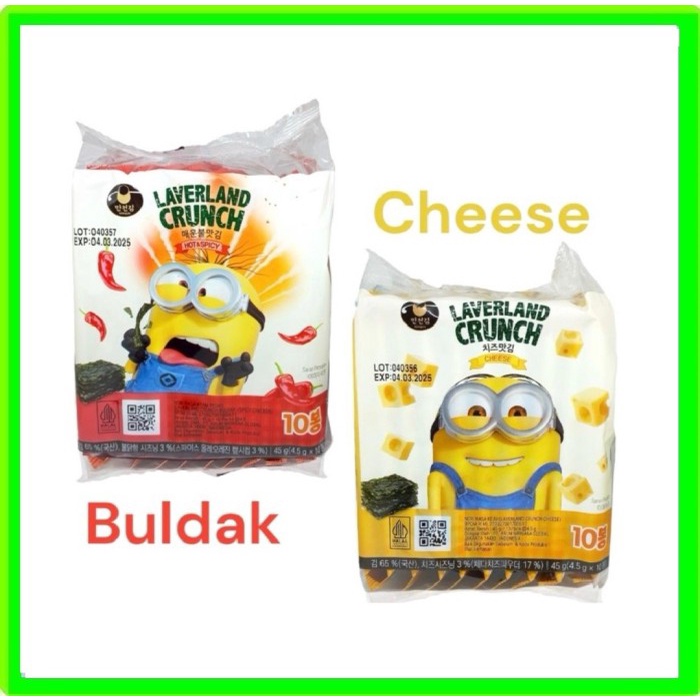 

Laverland crunch seaweed korea / snack seaweed by manjun rasa sea salt