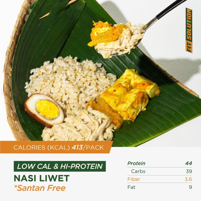 

(GoodSeller) LOW CAL Nasi Liwet *Santan Free High Protein Prep Meal Catering Diet