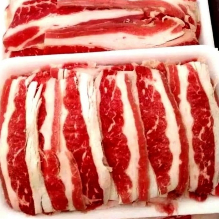 

Lezat- beef slice sukiyaki yakiniku 500gr / daging slice 500 gr