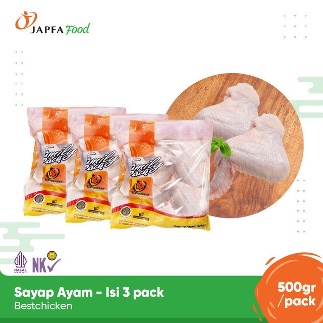 

Lezat- Bestchicken Bundling Hemat Sayap Ayam / Chicken Wings 500 gr - Isi 3 pack