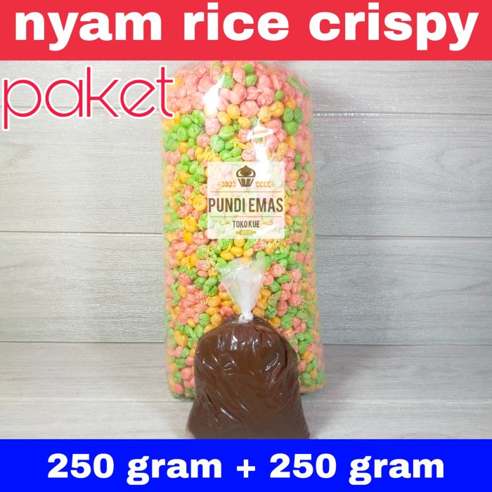 

PAKET NYAMNYAM RICE CRISPY 250 GR + COKLAT TOPPING 250 GR