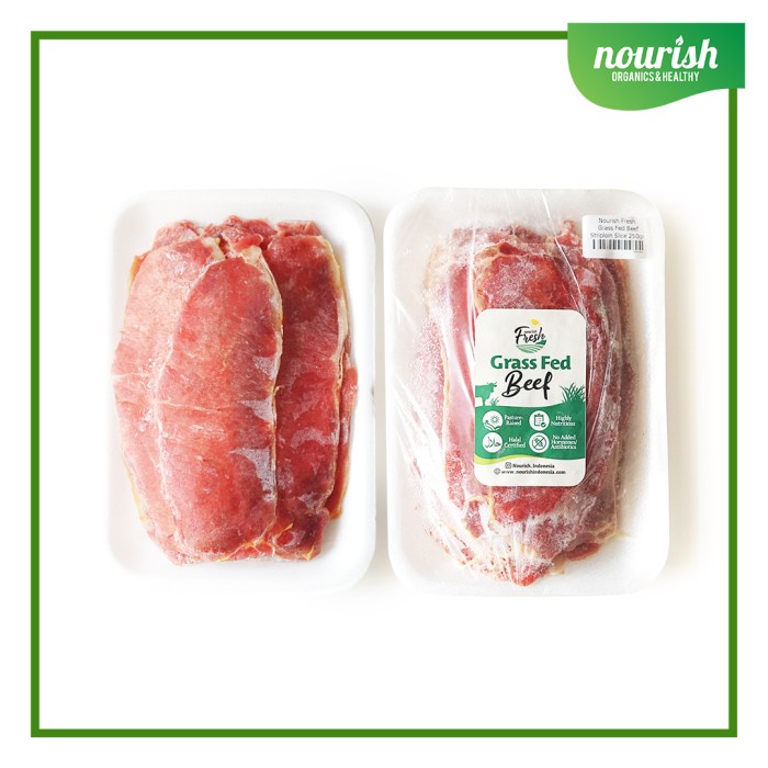 

Lezat- Grass Fed Beef Striploin slice (250 gr) Daging Slice Premium Grassfed