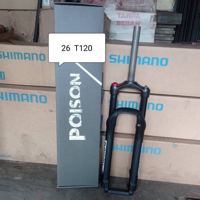 Fork Shockbreaker Sepeda Depan 26 Mtb Poison Aloy Travel 120
