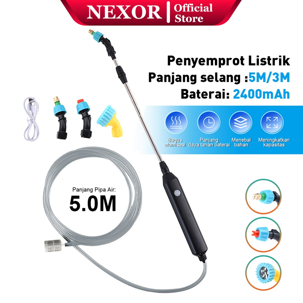 TKS Nexor Stik Sprayer Semprot Elektrik Penyiram Alat Tanaman Hama Pressure Sprayer