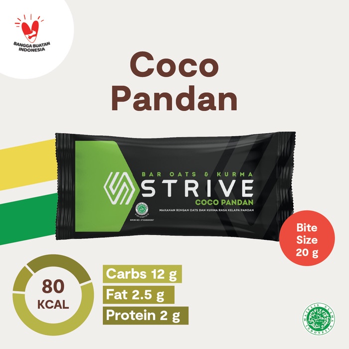 

Strive Bite Size Rasa Coco Pandan 1 Box Isi 5Pcs