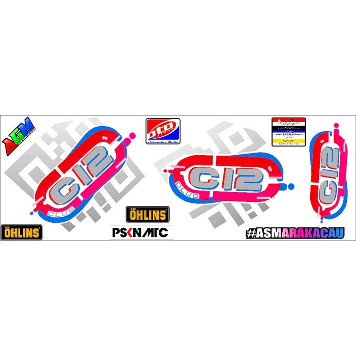 SALE TERBARU STRIPING SCOOPY TRANSPARAN CLUB 12 THAILAND NEW DESIGN MOTORCYCLE READYY