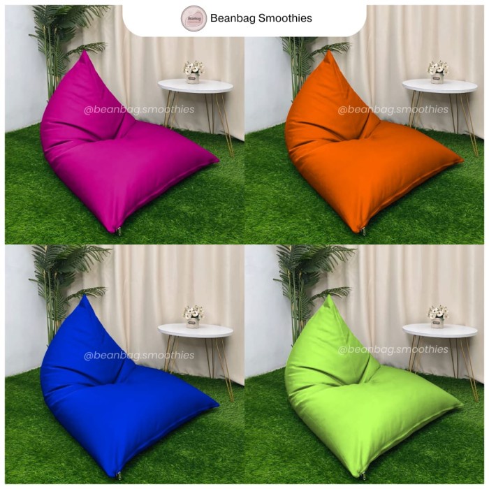 Bean Bag Plus Isi Murah Waterof Warna Solid Kain Polyester Import