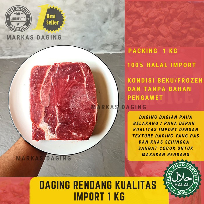 

Lezat- Daging SAPI Rendang Berat 1kg HALAL import AUS