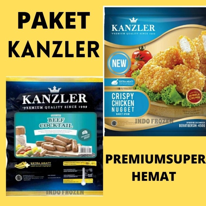 

Lezat- PAKET KANZLER NUGGET CRISPY + KANZLER SOSIS / PAKET PREMIUM KANZLER