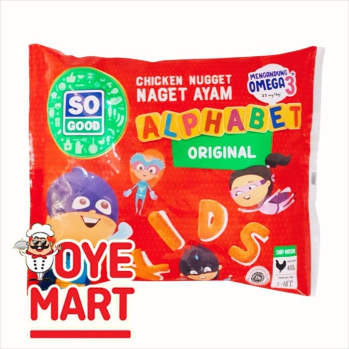 

Lezat- SO GOOD CHICKEN NUGGET ALPHABET 400GR/NAGET AYAM BENTUK HURUF