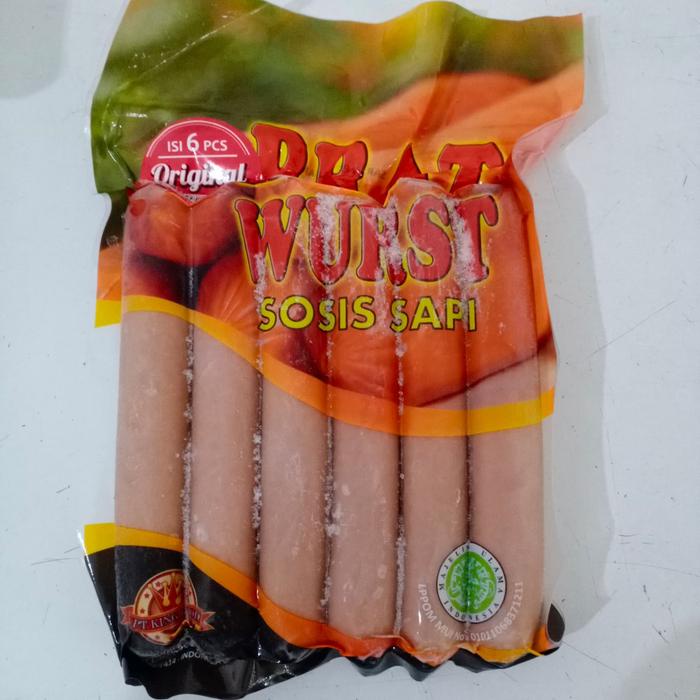 

Lezat- Sosis Sapi Brawurst king food 500gr/ BrawustBeef Sausage Rasa Ori