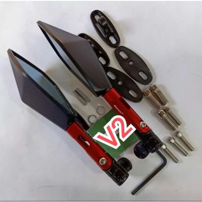 READY STOK Kaca Spion Tomok V2 Kecil Full CNC Universal Motor NMAX Aerox R25 PCX