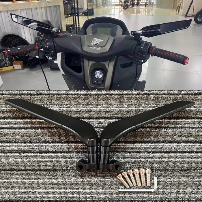 READY STOK Spion Winglet small matic dominotion full CNC universal motor matic spion motor matic