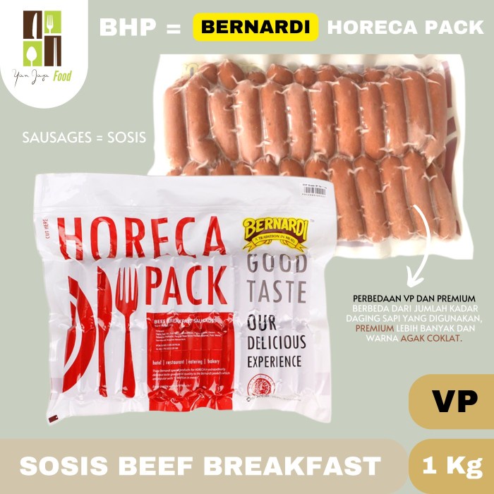 

Lezat- Bernardi Horeca Pack Beef Breakfast Sausages Sosis Sapi CL / VP 500G