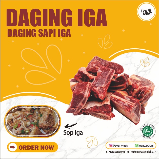 

Lezat- iga sapi 1 kg / sup iga / iga bakar / rib / iga sapi / iga tulang