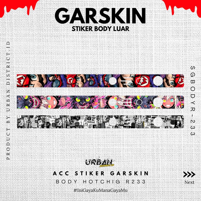Stiker Garskin Body Protector R233 Part 1 by URBAN DISTRICT ID