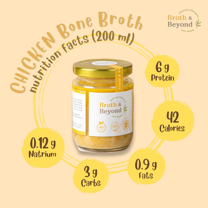 

ORGANIC CHICKEN BONE BROTH - 2 ATAU 3 JARS / KALDU TULANG AYAM ORGANIK