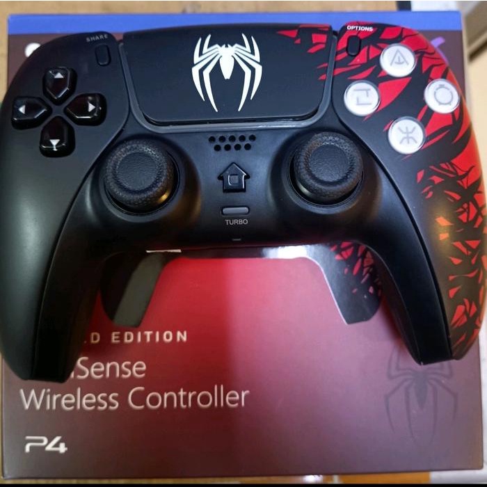 TERLARIS STIK SPIDERMAN STICK PS-4 MODEL PS-5 SUPPORT PS-4 PS-5 PC HP - PLAY X WIRELES CONTROLER
